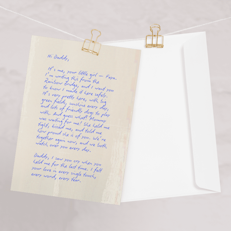 Custom Rainbow Birdge Letter Card
