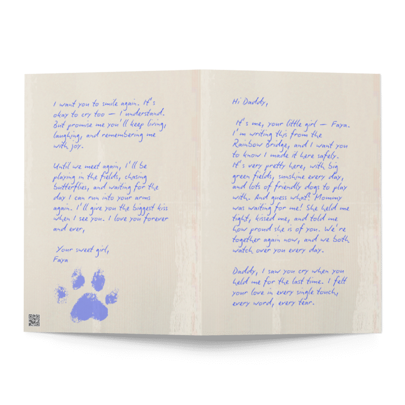 Custom Rainbow Birdge Letter Card
