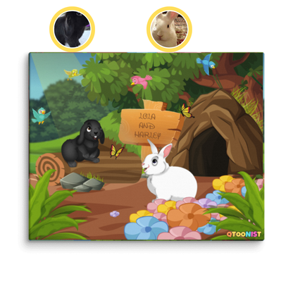 Custom Pet Cartoon Canvas