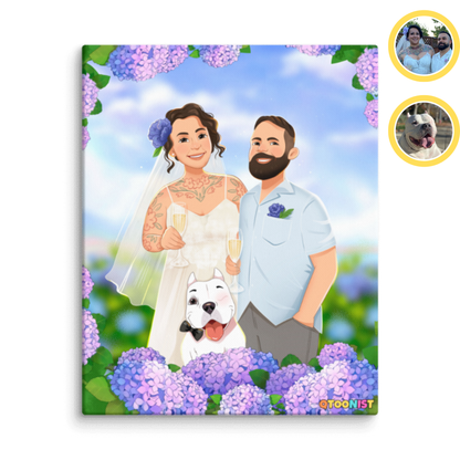 Custom Pet Cartoon Canvas