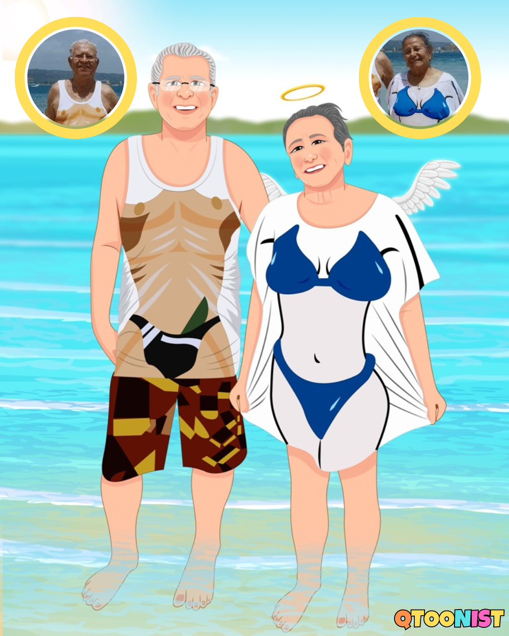 Custom Family Cartoon Portrait (Digital Download)